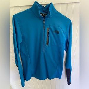 Men’s Small Blue 1/4 Zip The North Face Pullover